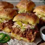 smoky bbq pulled pork sliders - featured image