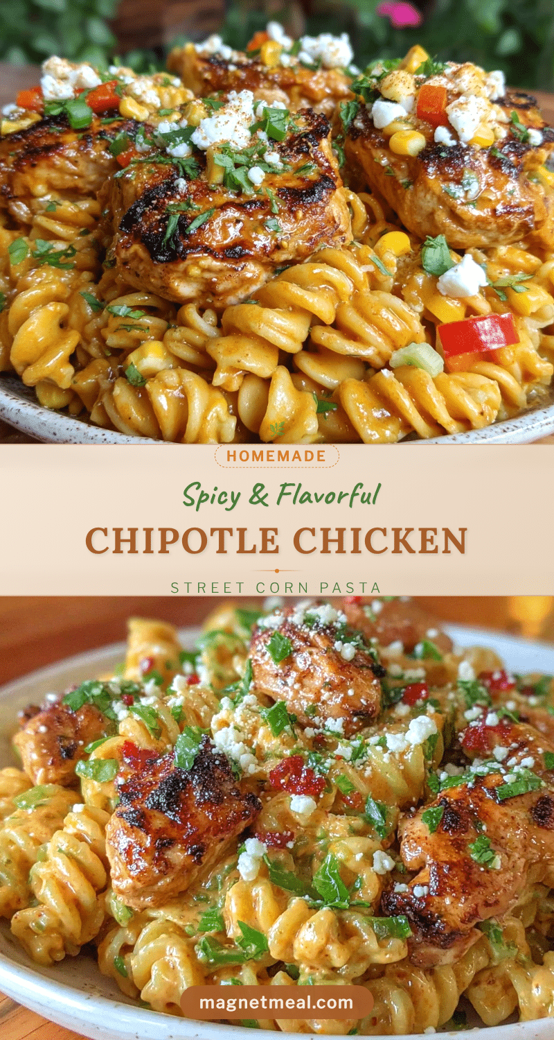 spicy chipotle chicken street corn pasta salad recipe
