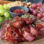 spicy honey glazed charcuterie board - featured image