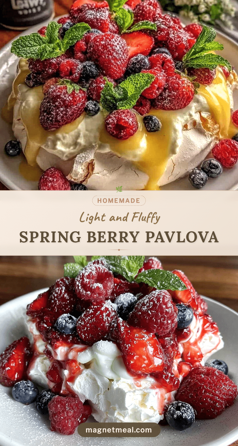 spring berry pavlova recipe