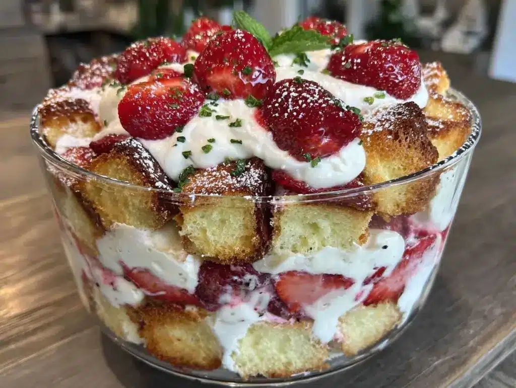 Strawberry Angel Food Trifle - featured image