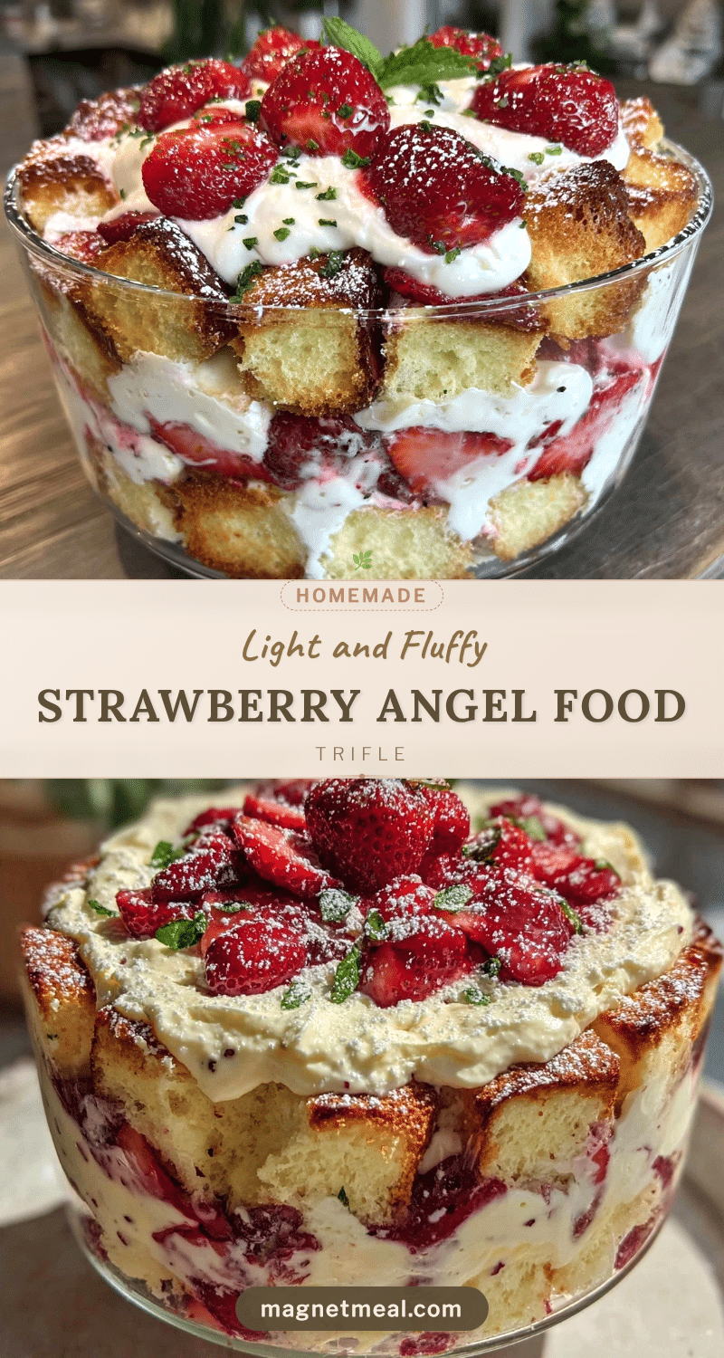Strawberry Angel Food Trifle recipe