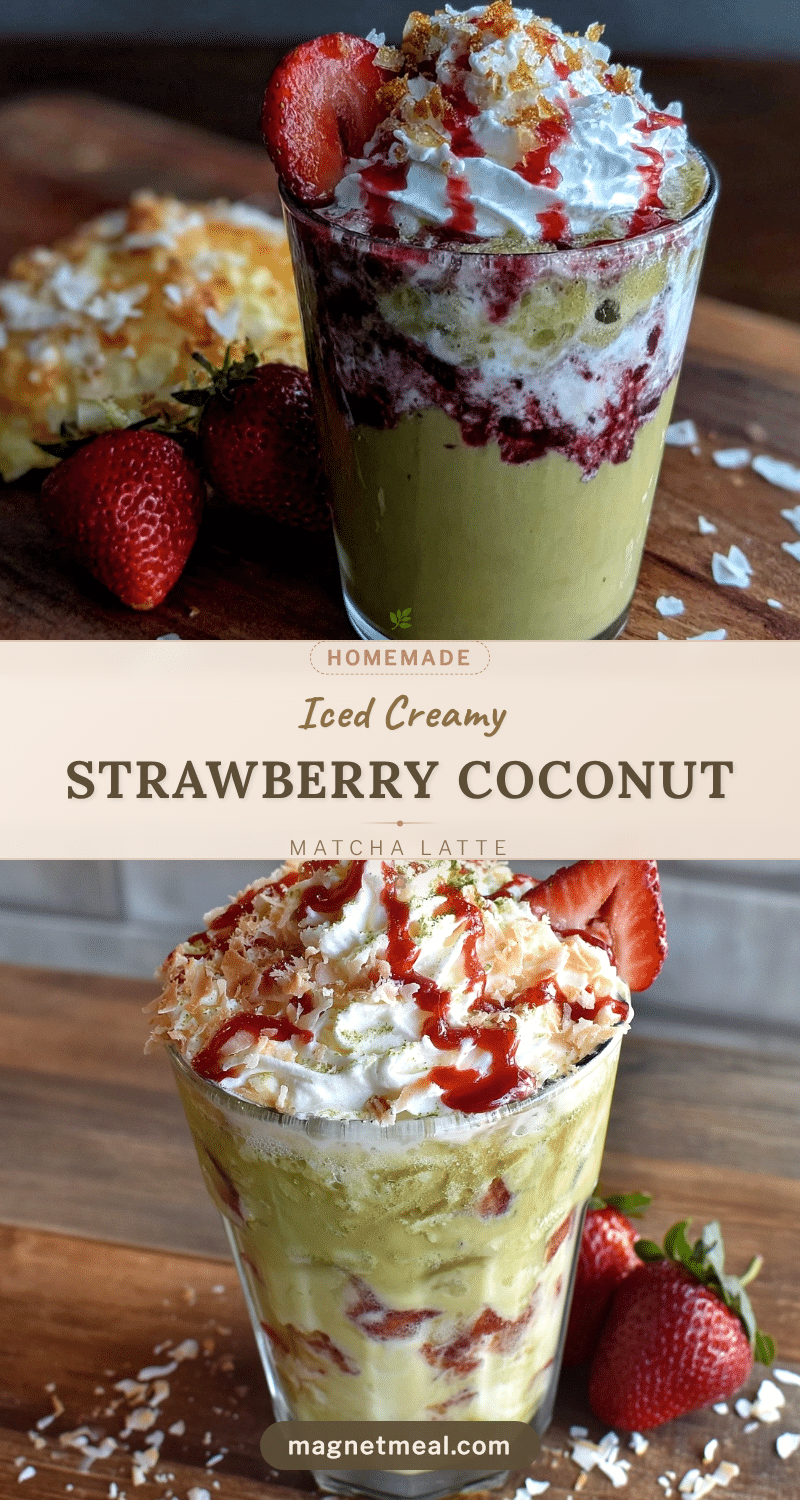 strawberry coconut matcha latte recipe