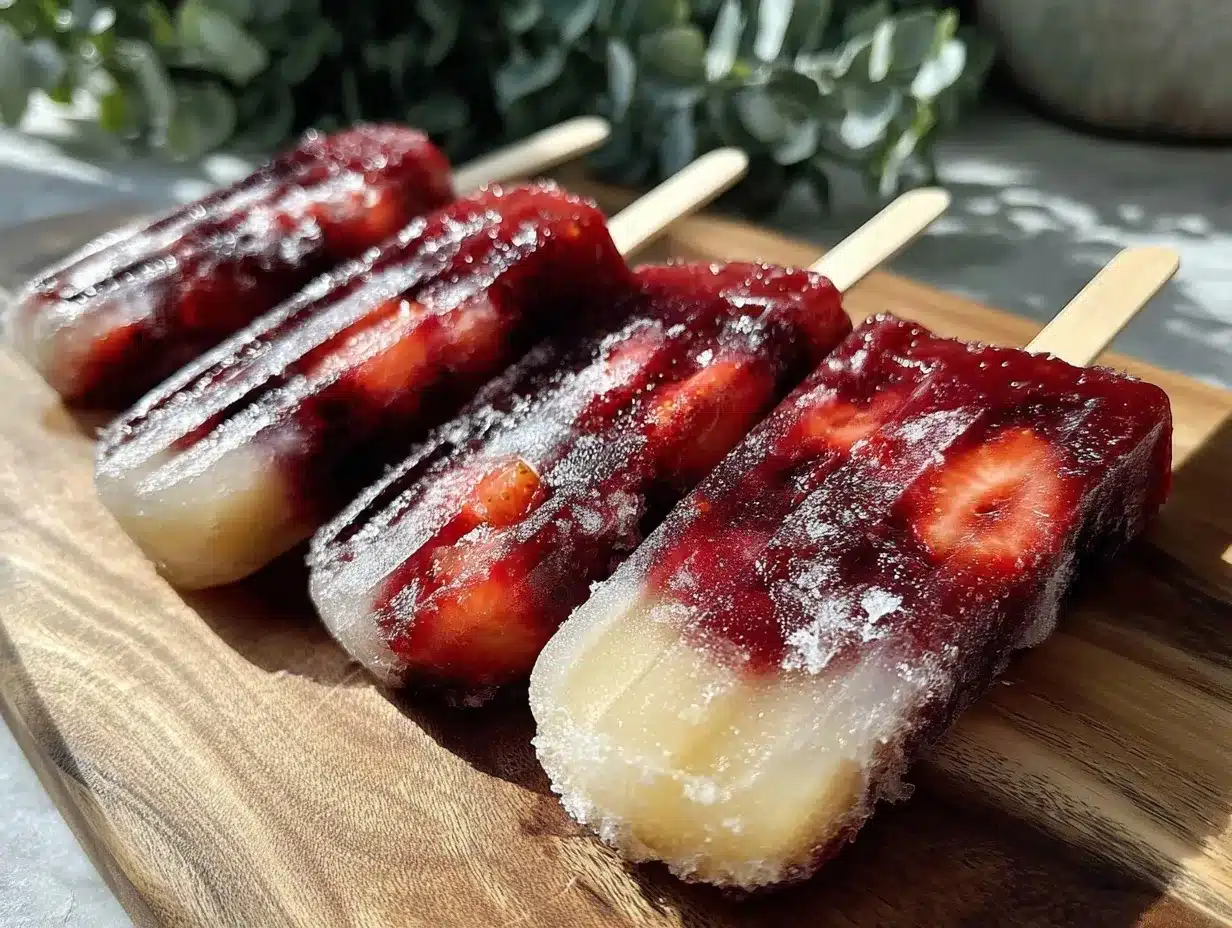 strawberry lemonade popsicles preparation steps