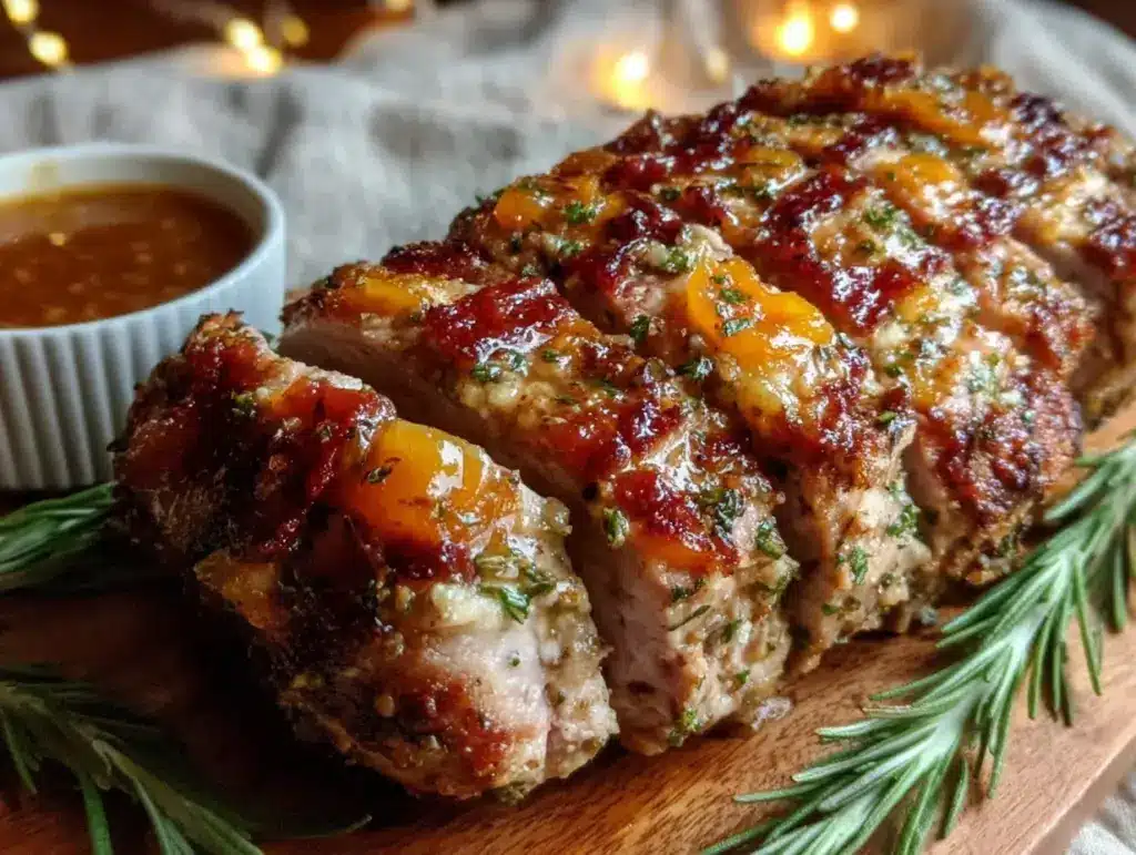 stuffed pork loin recipe - featured image