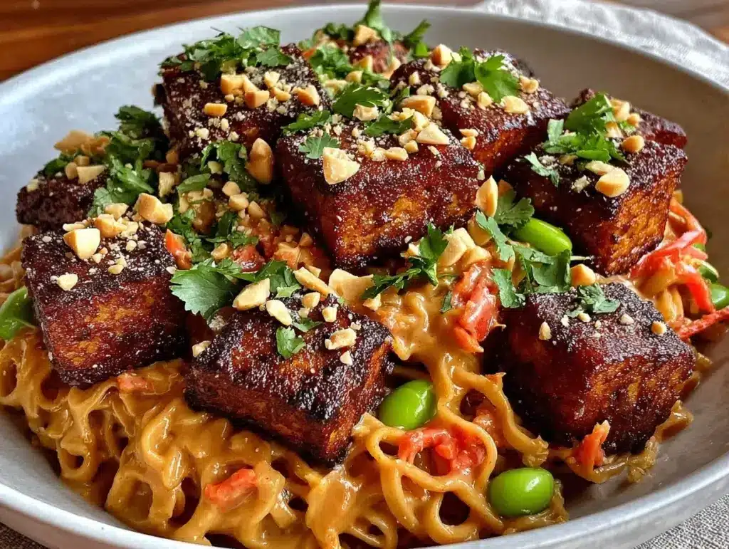 thai peanut noodle salad - featured image