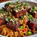 thai peanut noodle salad - featured image