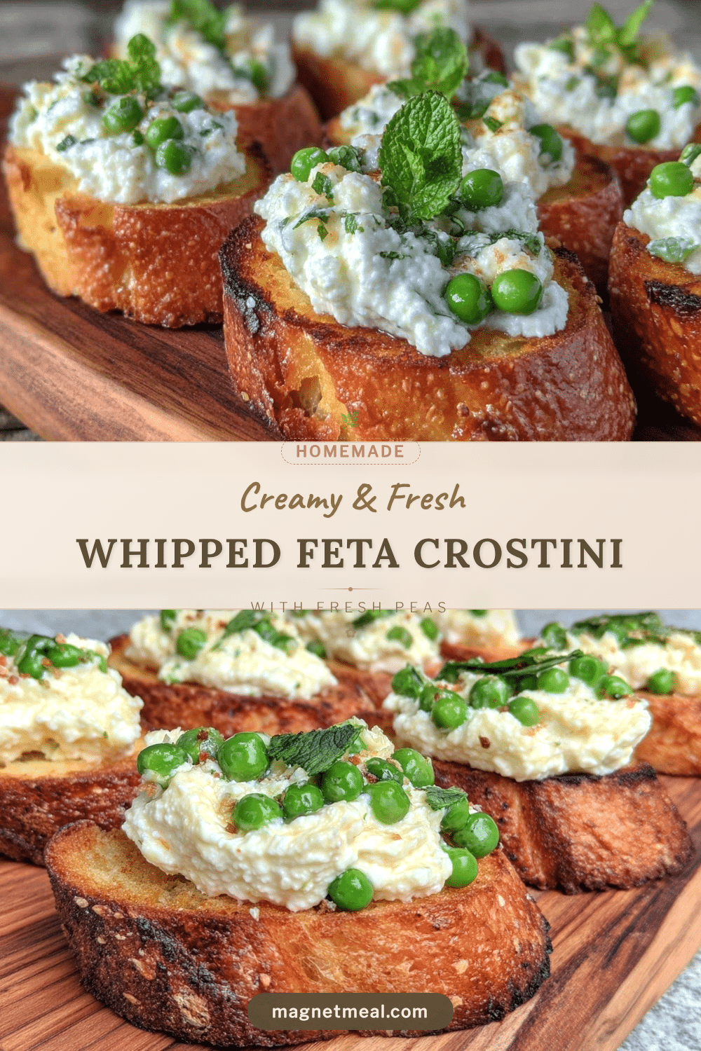 whipped feta crostini recipe