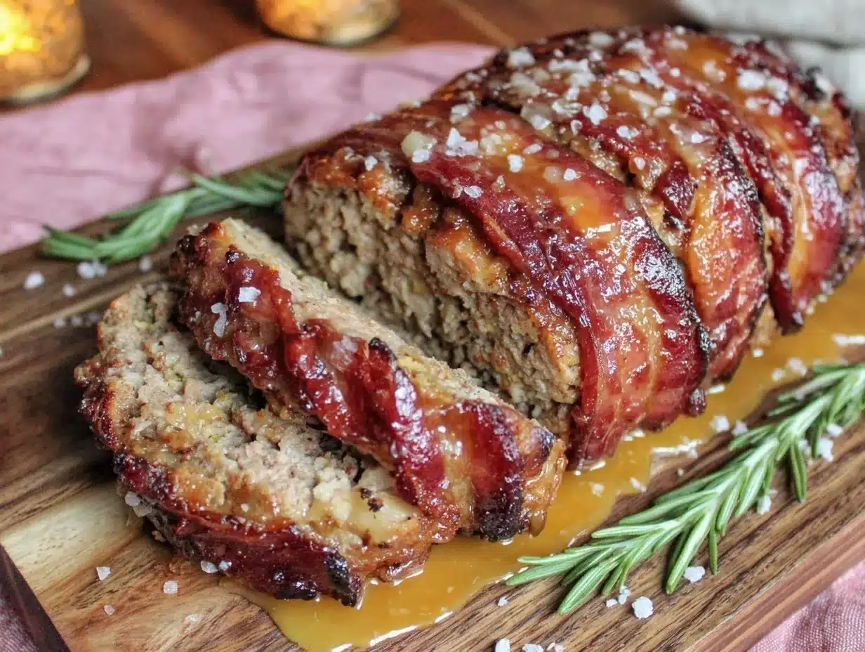 whiskey glazed bacon wrapped meatloaf preparation steps