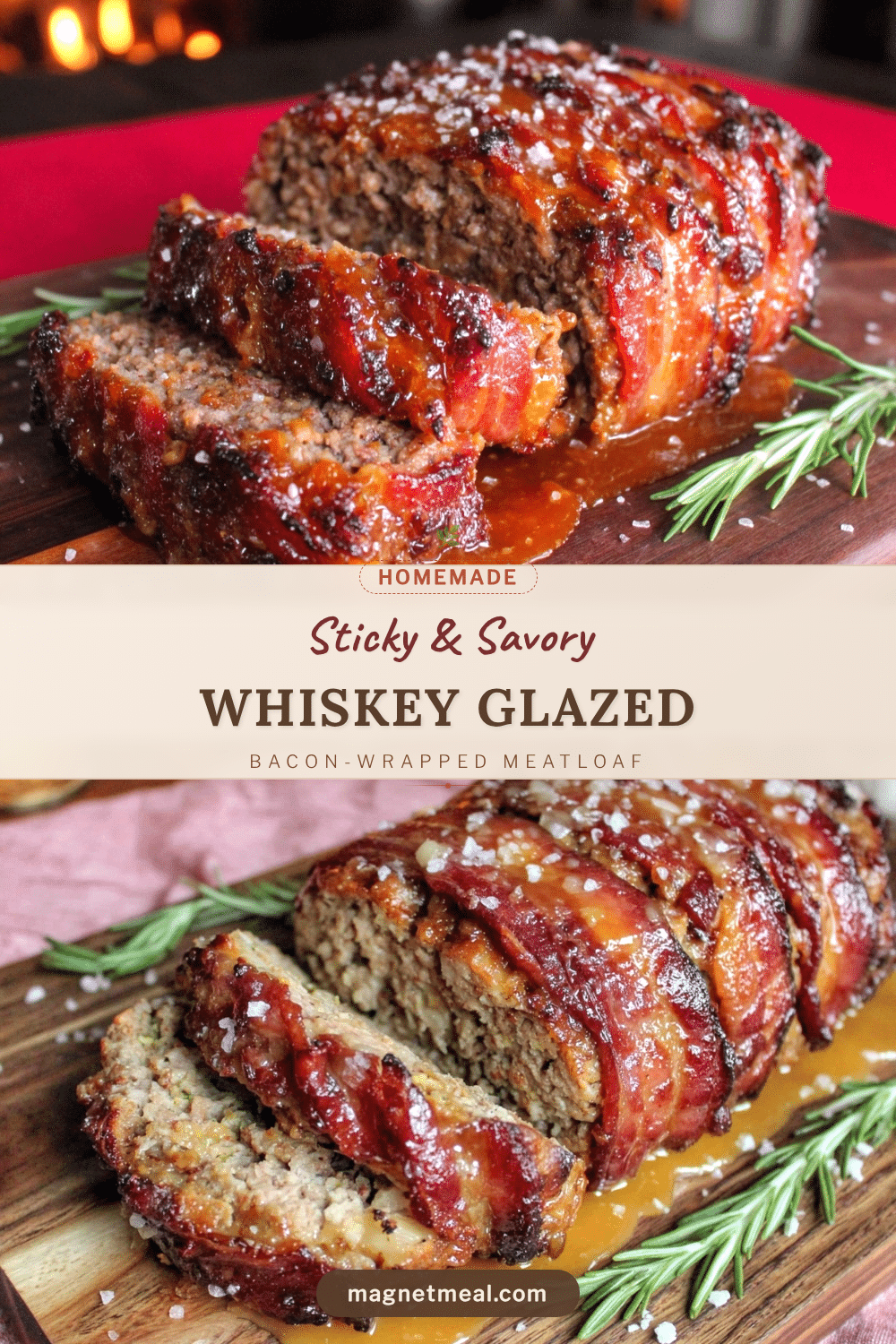 whiskey glazed bacon wrapped meatloaf recipe