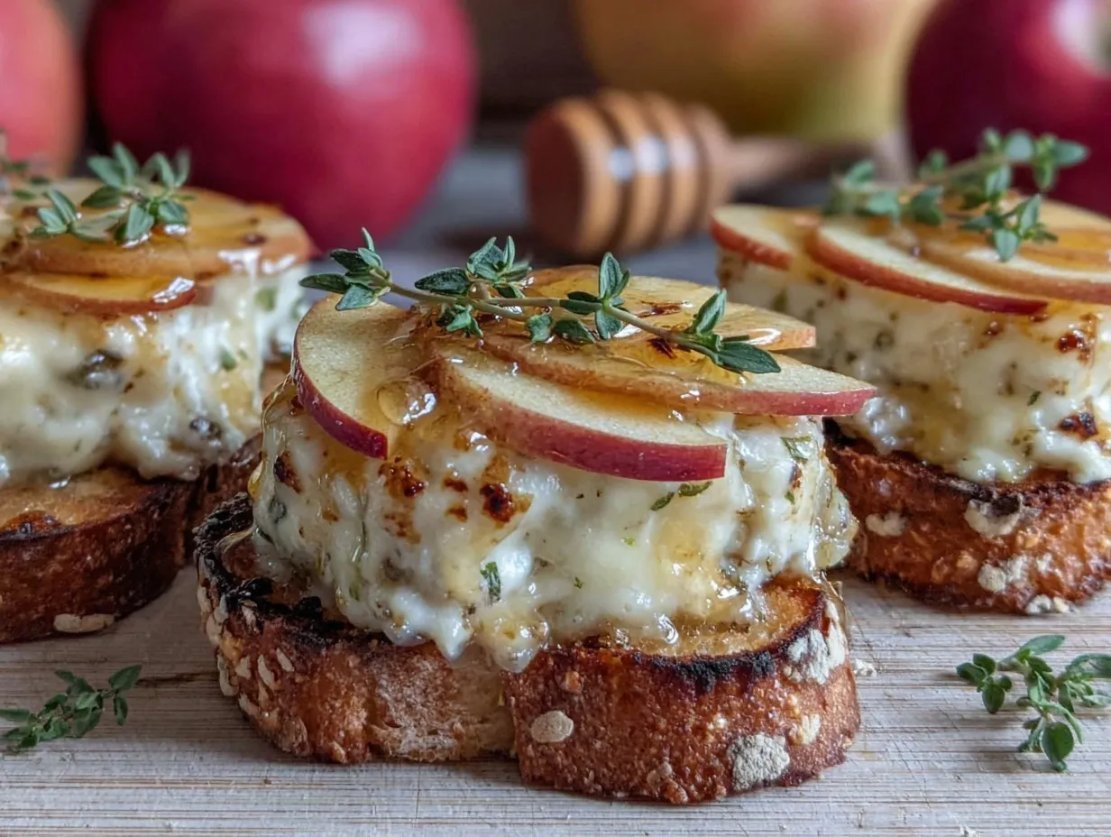 apple brie crostini preparation steps