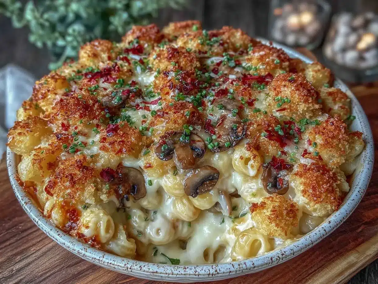 baked truffle mac and cheese preparation steps