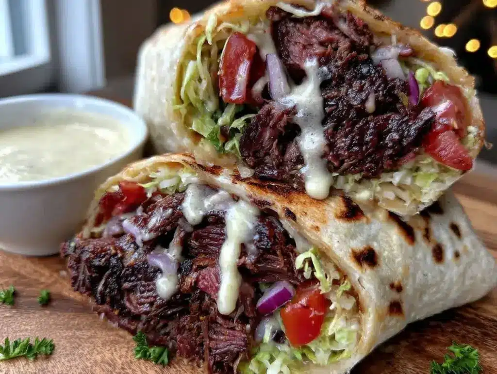 beef shawarma wrap - featured image