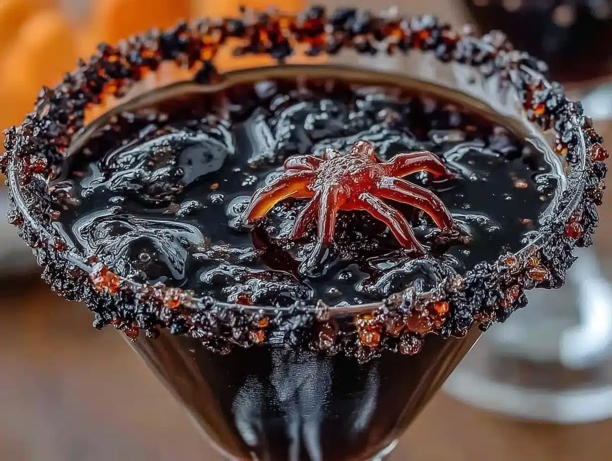 Black Widow Martini preparation steps