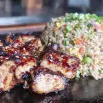 blackstone hibachi chicken and fried rice - featured image