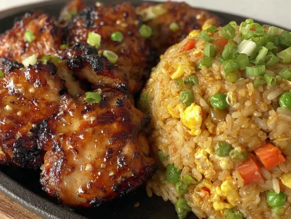 blackstone hibachi chicken and fried rice preparation steps