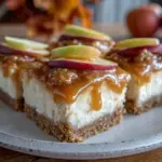 caramel apple cheesecake bars - featured image