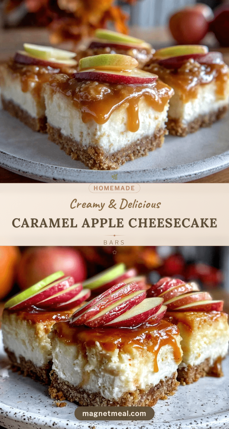caramel apple cheesecake bars recipe