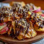 caramel apple nachos - featured image