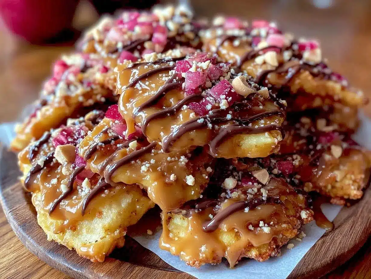 caramel apple nachos preparation steps