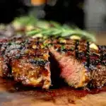 cast iron reverse sear ribeye steak - featured image