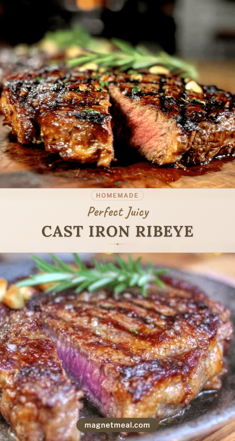 cast iron reverse sear ribeye steak recipe
