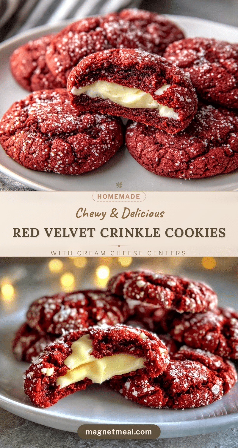 chewy red velvet crinkle cookies recipe