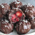 chocolate covered strawberry truffles - featured image