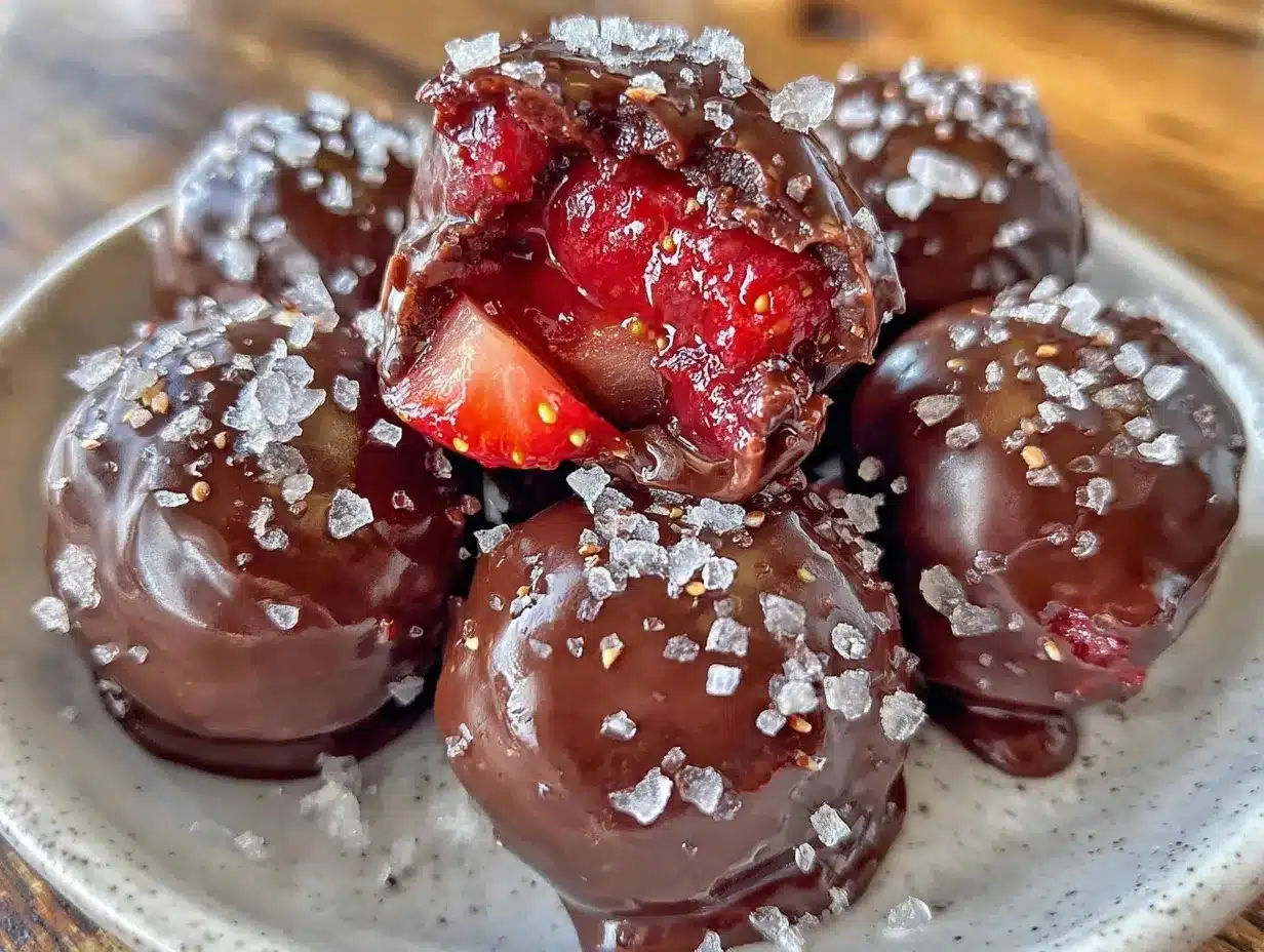 chocolate covered strawberry truffles preparation steps