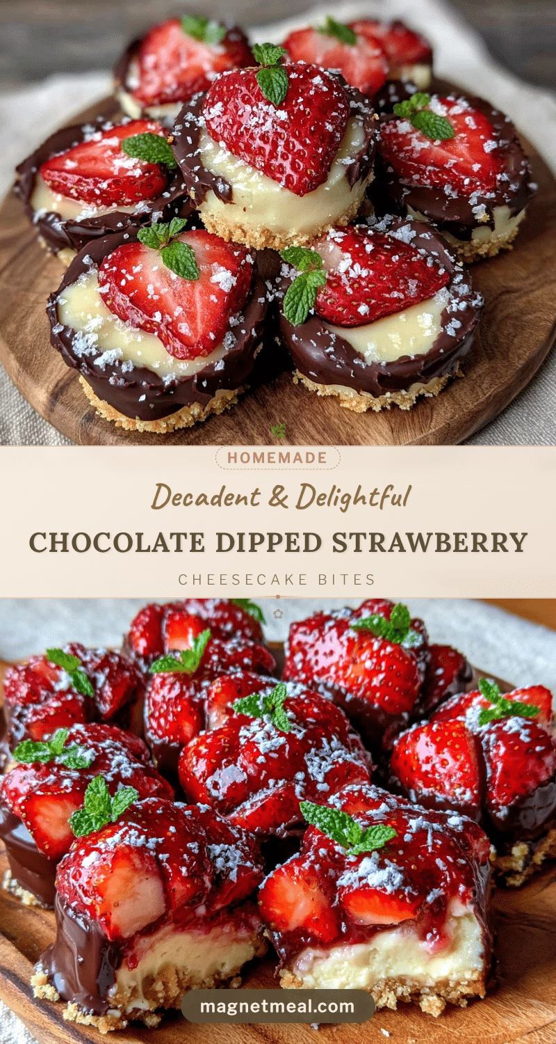 chocolate dipped strawberry cheesecake bites recipe
