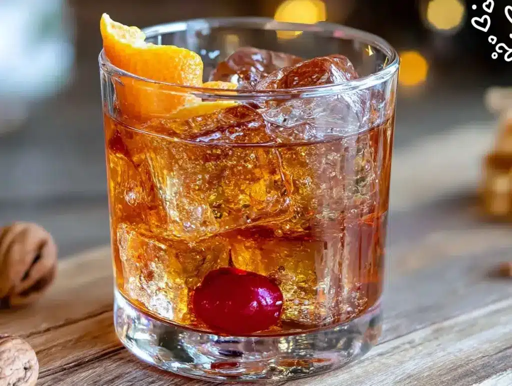 classic smooth old fashioned whiskey cocktail - featured image
