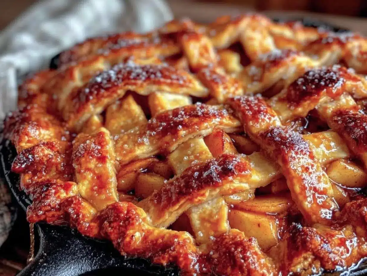 cozy cast iron apple pie preparation steps