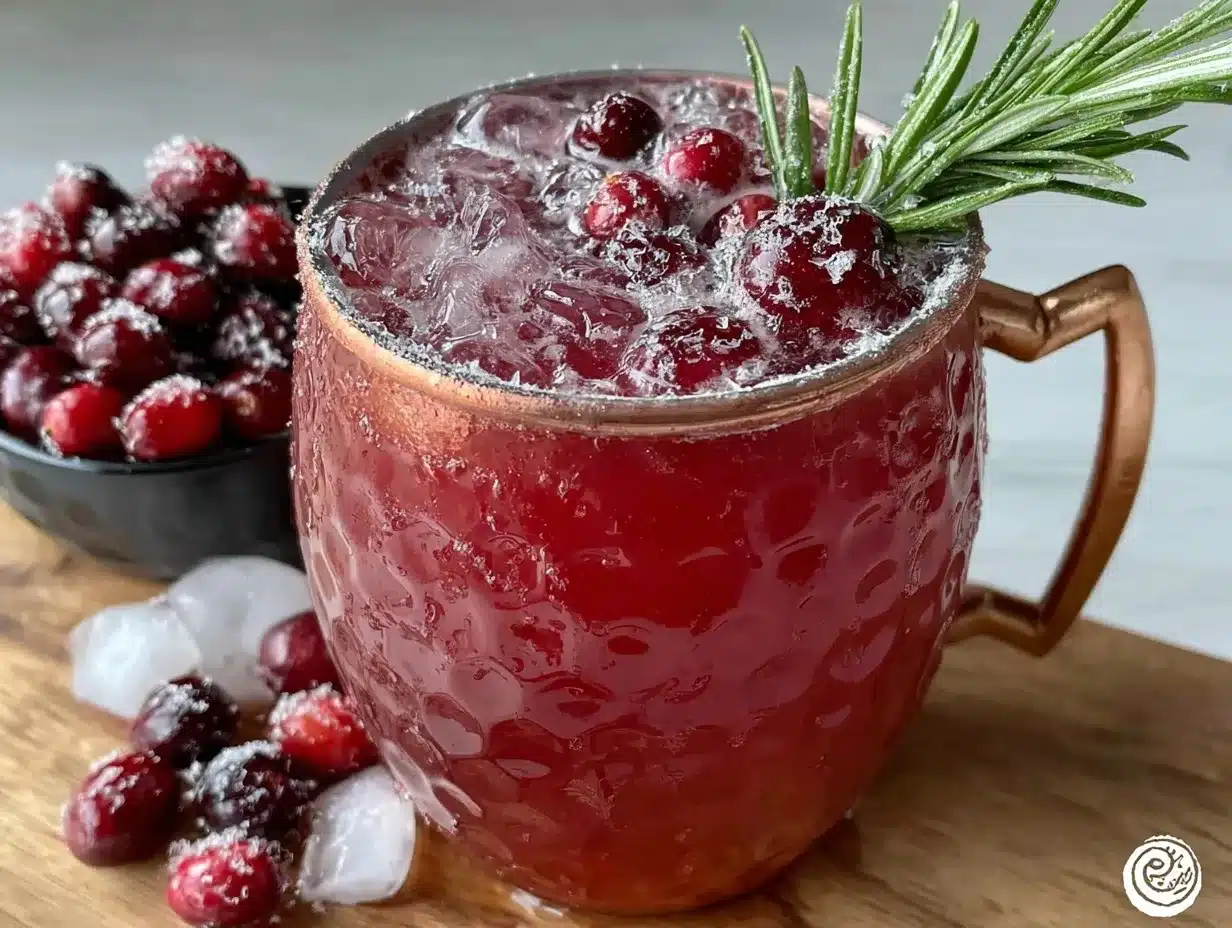 cranberry Moscow mule preparation steps