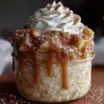 creamy apple cinnamon overnight oats - featured image