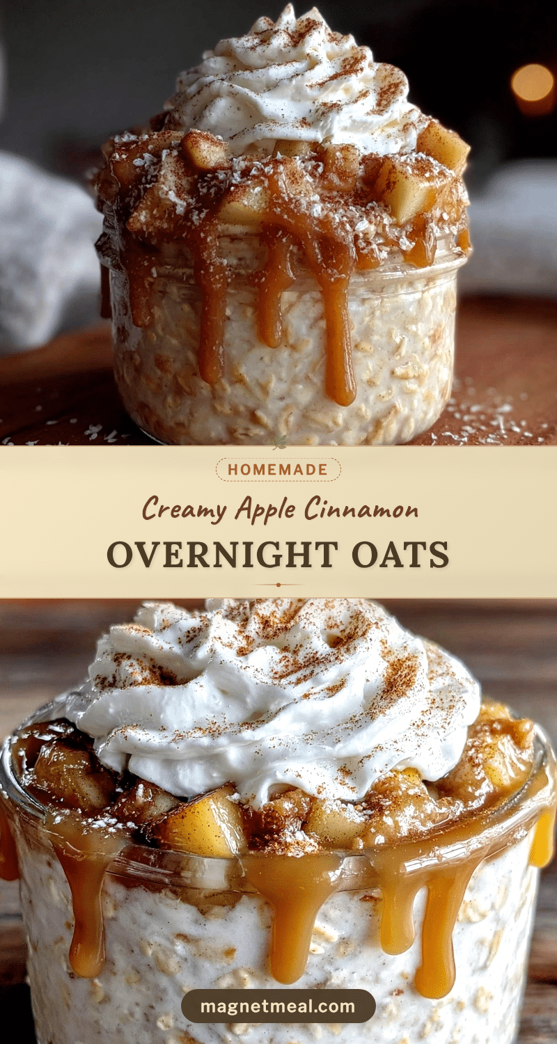 creamy apple cinnamon overnight oats recipe
