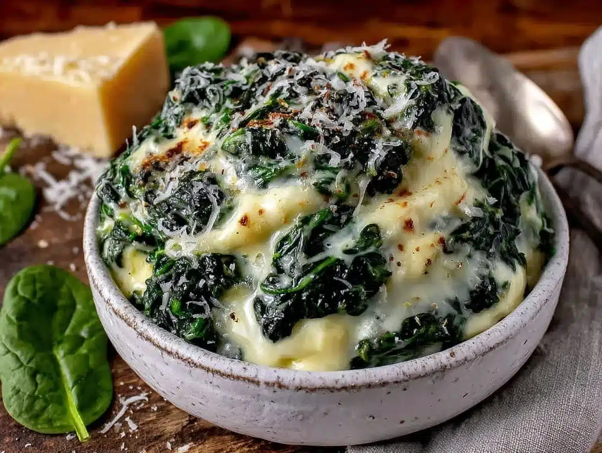 creamy creamed spinach recipe preparation steps