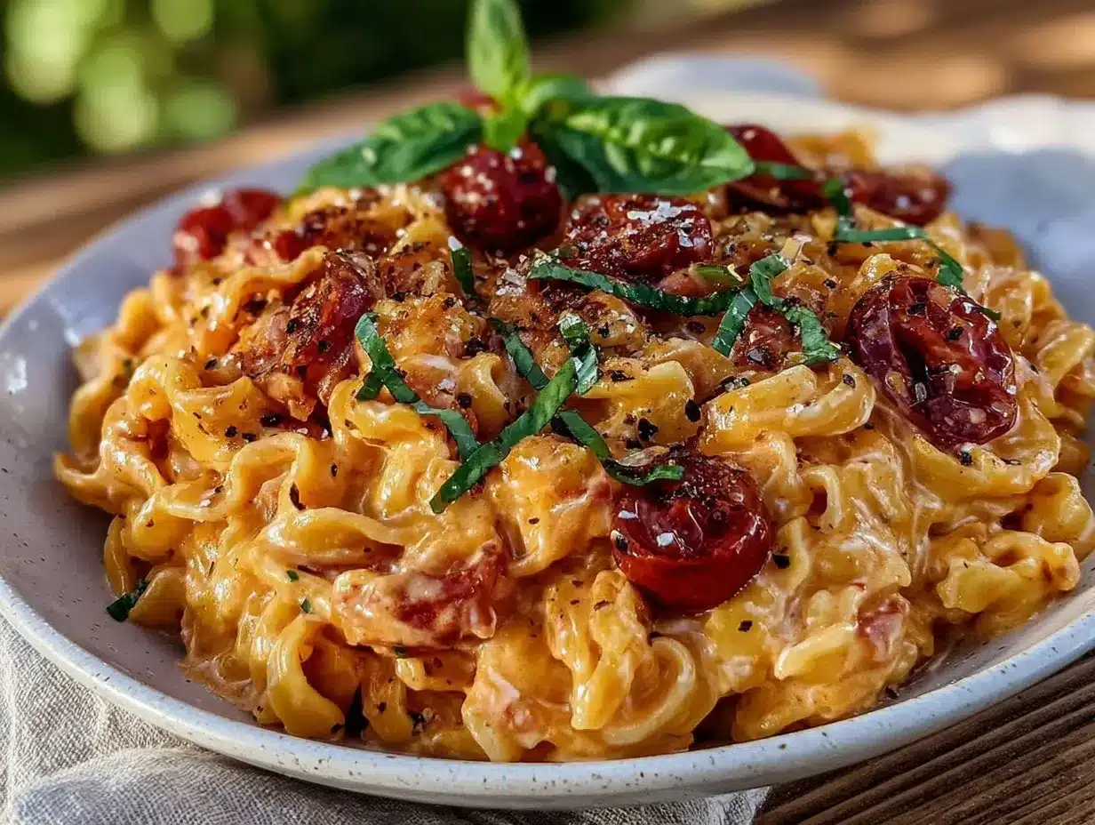 creamy dairy-free tomato pasta preparation steps