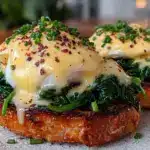 creamy eggs florentine - featured image