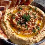 creamy homemade hummus recipe - featured image