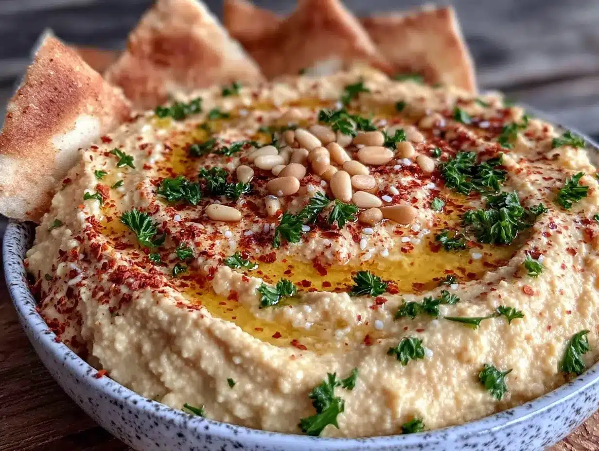 creamy homemade hummus recipe preparation steps