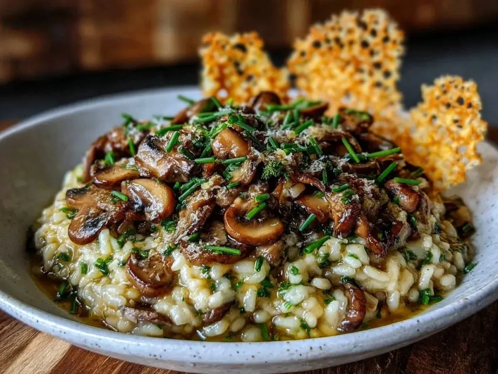 creamy mushroom risotto - featured image