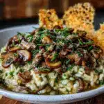 creamy mushroom risotto - featured image