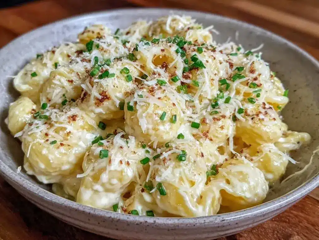 creamy stovetop mac and cheese - featured image