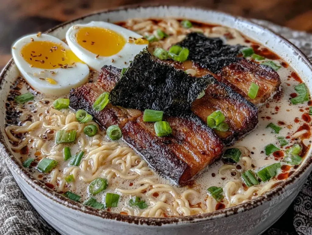 creamy tonkotsu ramen broth - featured image