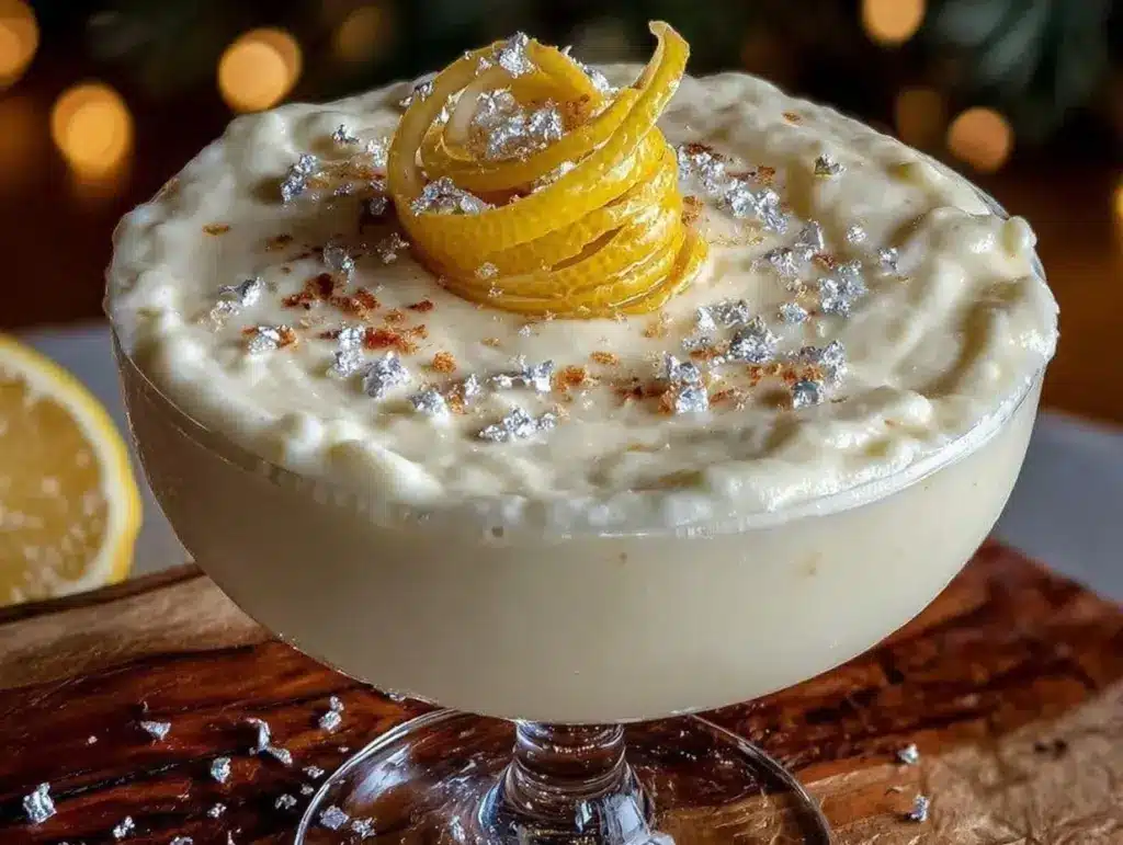 creamy white Christmas martini - featured image
