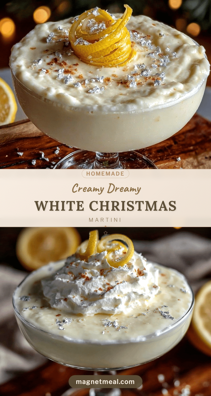 creamy white Christmas martini recipe