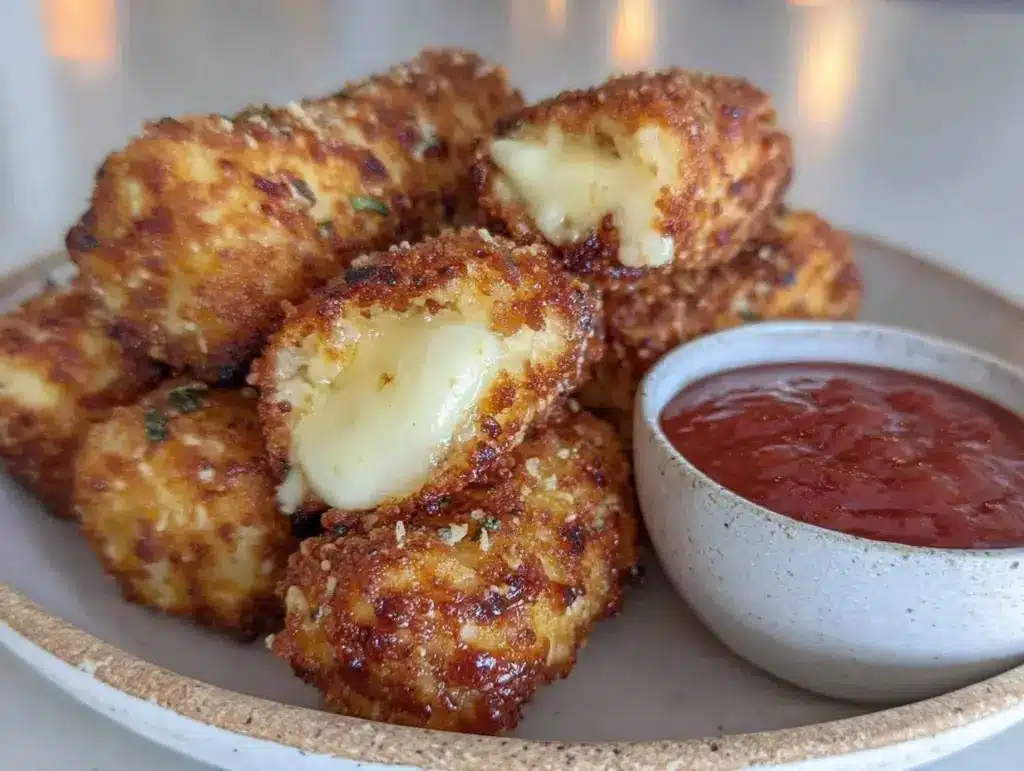 crispy air fryer mozzarella sticks - featured image