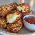 crispy air fryer mozzarella sticks - featured image