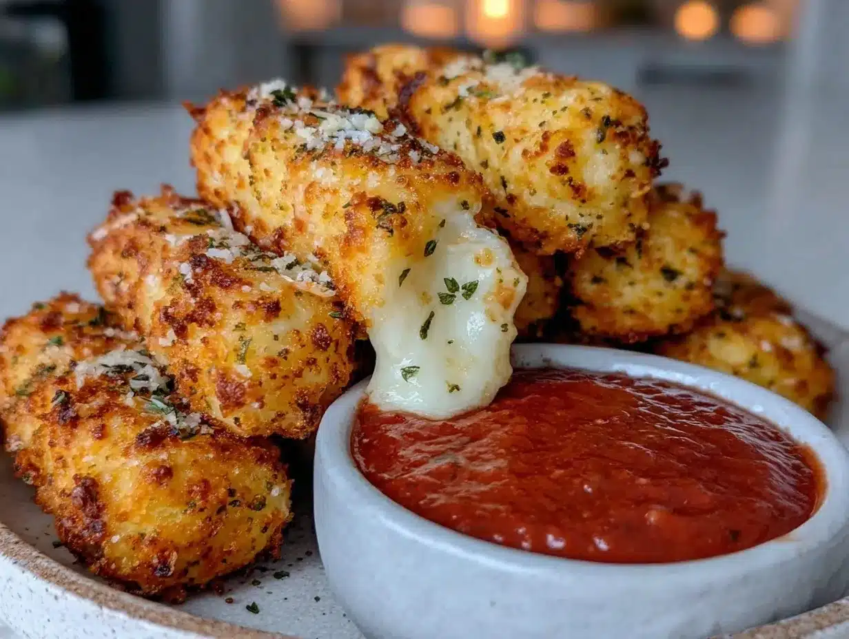 crispy air fryer mozzarella sticks preparation steps