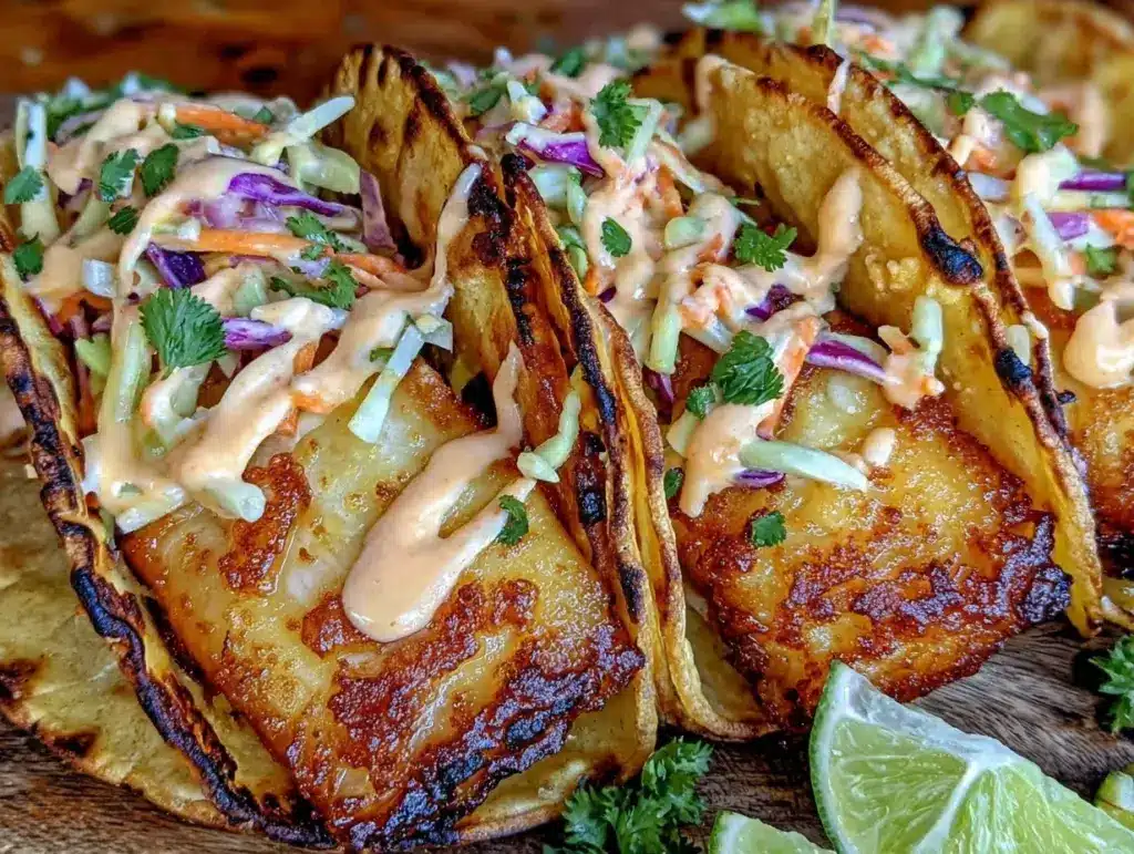 crispy baja fish tacos - featured image
